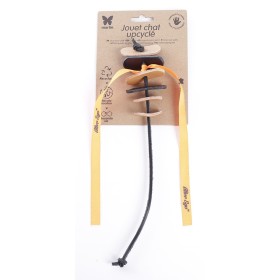 jouet pour chat upcyclé en cuir le foisonnant martin sellier avec emballage