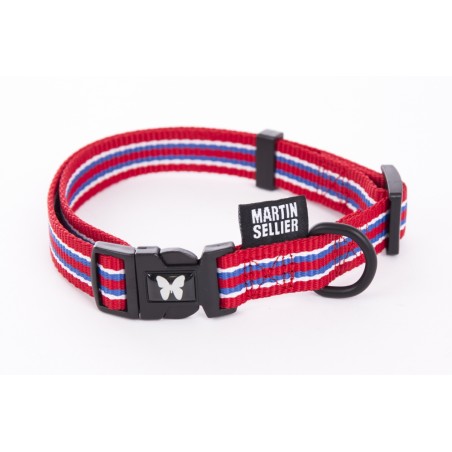 collier chien réglable trio rouge martin sellier