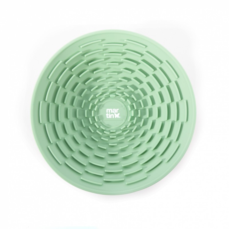 gamelle de léchage chat verte en silicone martin sellier