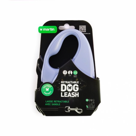 laisse chien rétractable sangle parme instinct martin sellier