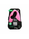 laisse chien rétractable sangle rose instinct martin sellier