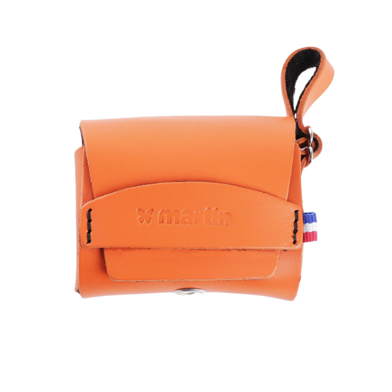 sac en cuir orange Poopidoo MARTIN SELLIER