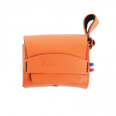 sac en cuir orange Poopidoo MARTIN SELLIER