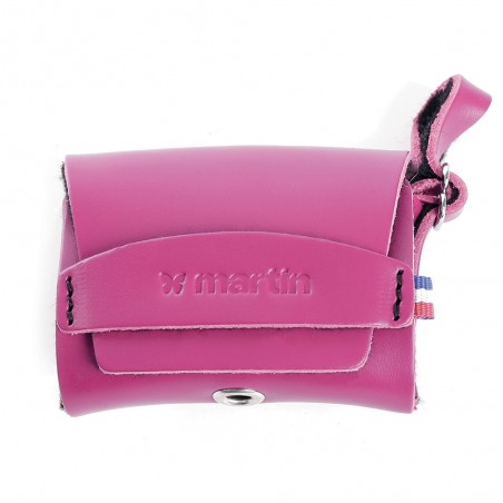 distributeur de sacs à crottes en cuir rose Poopidoo MARTIN SELLIER