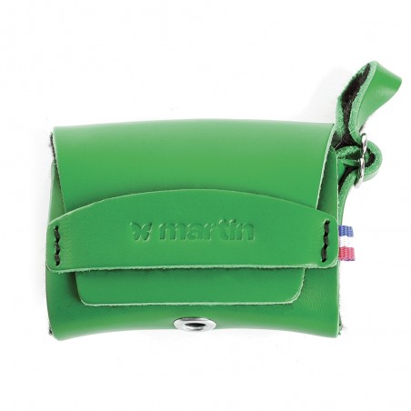 distributeur de sacs à crottes en cuir vert Poopidoo MARTIN SELLIER