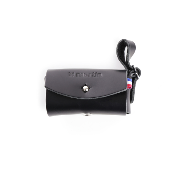 distributeur de sacs à crottes en cuir noir poopi MARTIN SELLIER