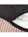 Le coussin pour chien rose en velours côtelé Designed by Lotte est déhoussable