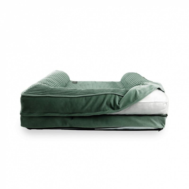 Le sofa pour chien vert collection Royale MARTIN SELLIER est déhoussable