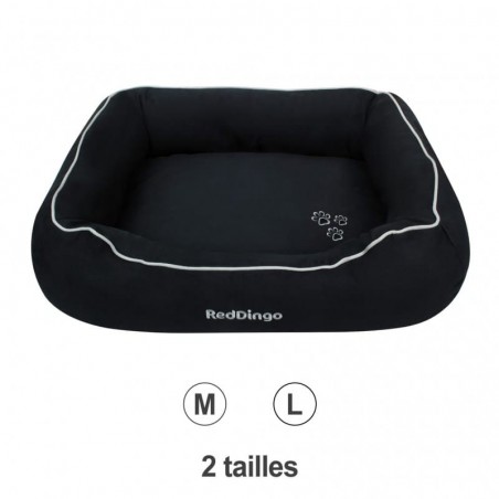 corbeille pour chien noire Donut Red Dingo disponible en 2 tailles