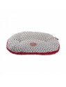 Coussin pour chien ovale rouge collection Avenue Montaigne MARTIN SELLIER