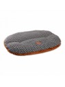 coussin pour chien ovale marron collection Avenue Montaigne MARTIN SELLIER de profil