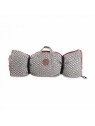 Plaid pour chien rouge collection Avenue Montaigne MARTIN SELLIER plié