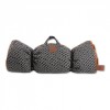 Plaid pour chien marron collection Avenue Montaigne MARTIN SELLIER plié