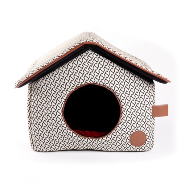 Maison pour chien et chat rouge collection Avenue Montaigne MARTIN SELLIER