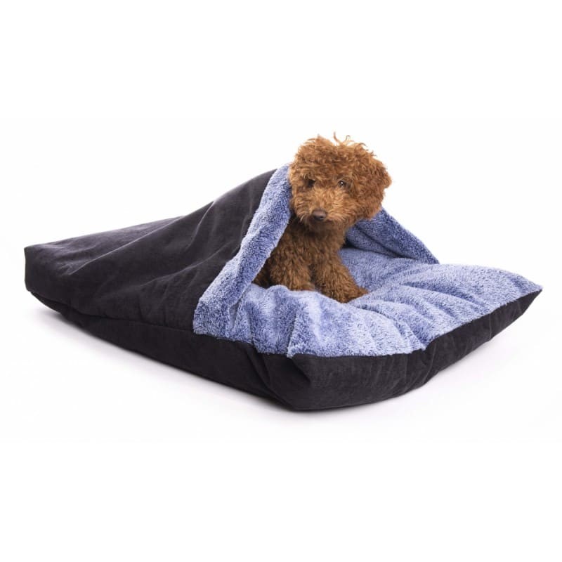 Chien dans le Coussin pour chien bleu couverture collection Doudouzen