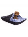 Chien dans le Coussin pour chien bleu couverture collection Doudouzen