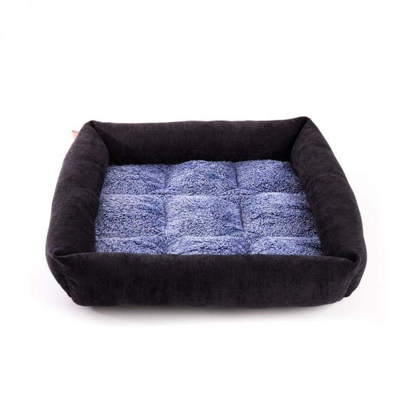 Corbeille pour chien bleue Damier collection Doudouzen MARTIN SELLIER de face
