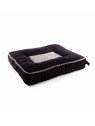 Coussin pour chien marron bord épais collection Doudouzen MARTIN SELLIER de profil