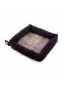 Corbeille pour chien marron Damier collection Doudouzen MARTIN SELLIER de profil