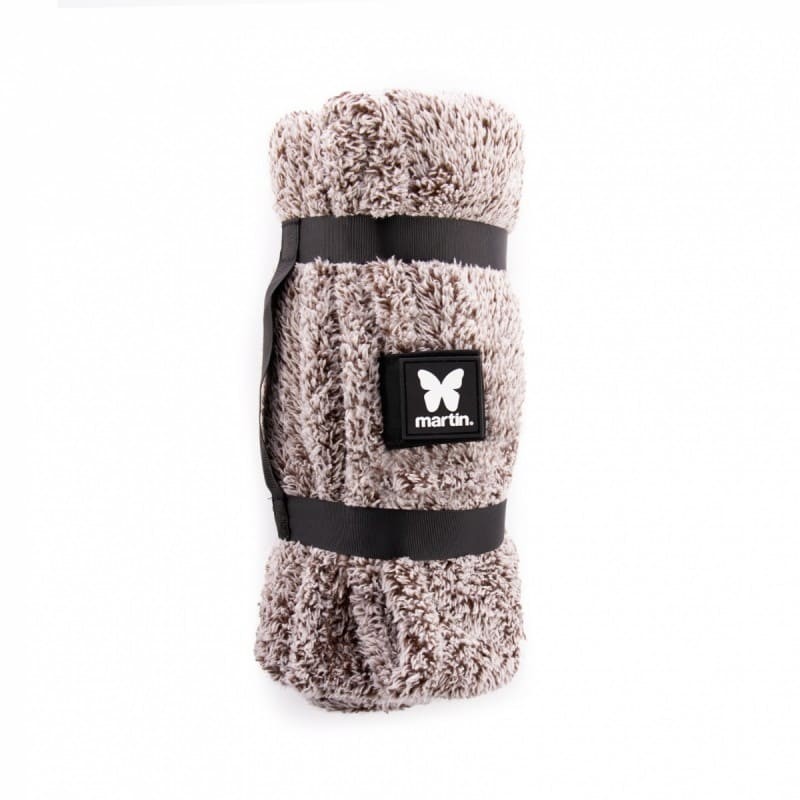 Plaid pour chien marron polaire collection Doudouzen MARTIN SELLIER plié