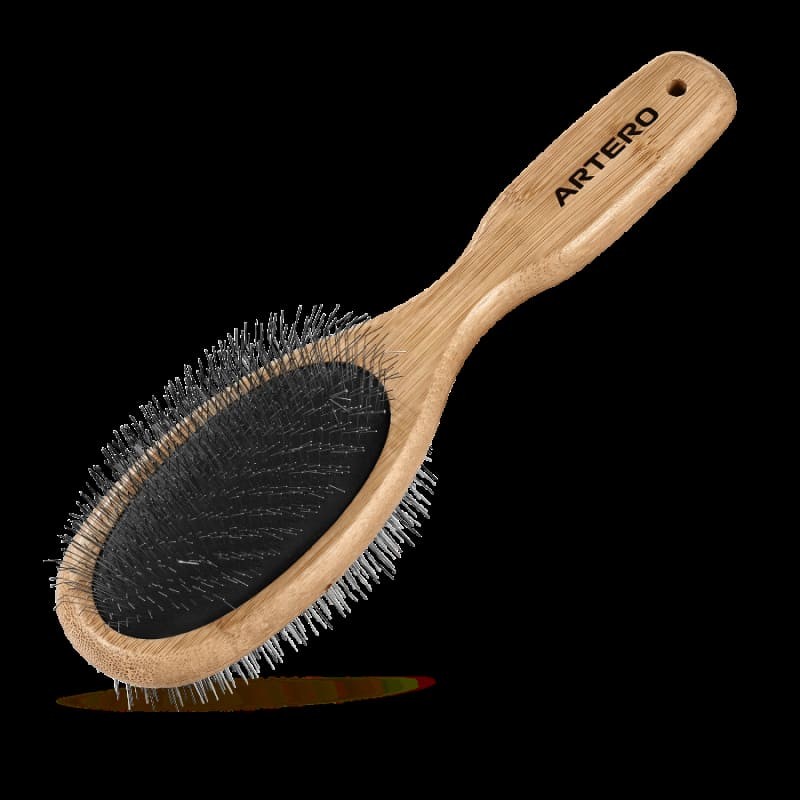 brosse carde double pour chien poils fins artero pour éliminer les poils de la mue
