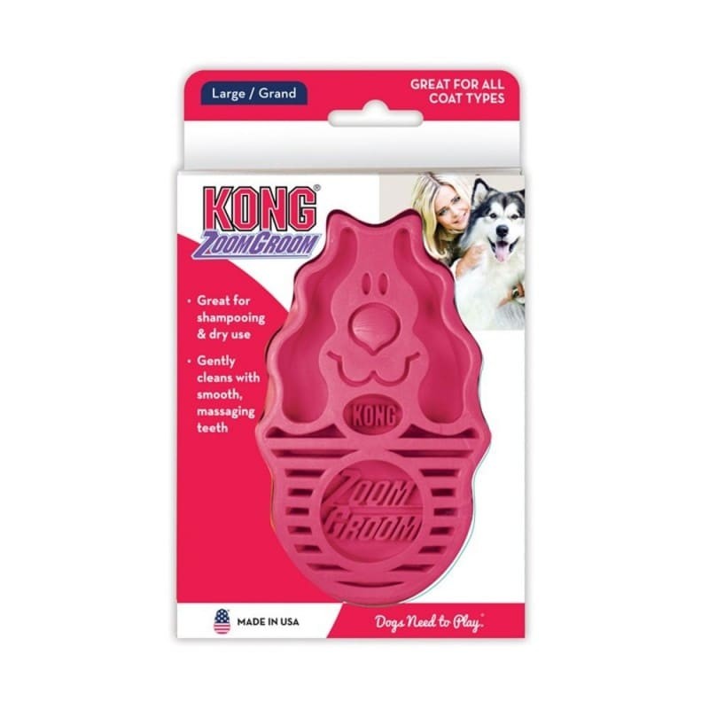 brosse zoom groom pour chien KONG avec emballage