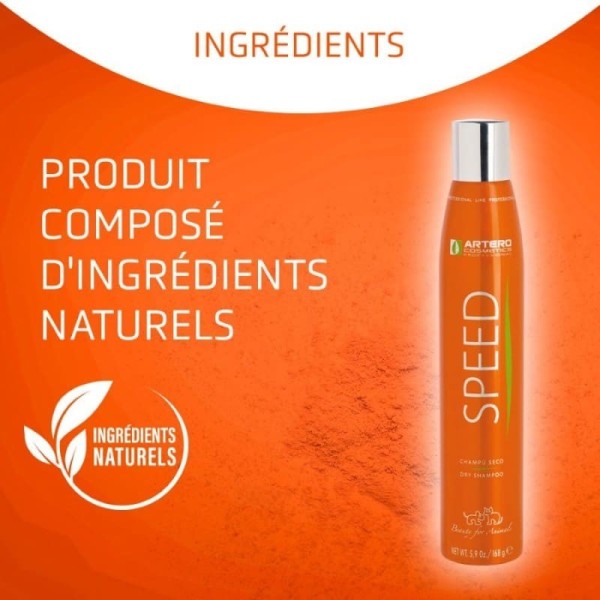 Shampooing sec pour chien et chat speed artero ingrédients naturels