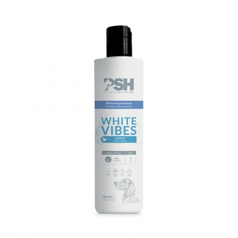shampooing pour chien poils blancs white vibes psh
