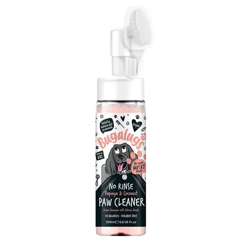 nettoyant pattes pour chien sans rinçage  paw cleaner papaye coco bugalugs