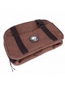 Sac De Transport pour chien marron orange Bowling Collection Real Dreamer MARTIN SELLIER posé à plat