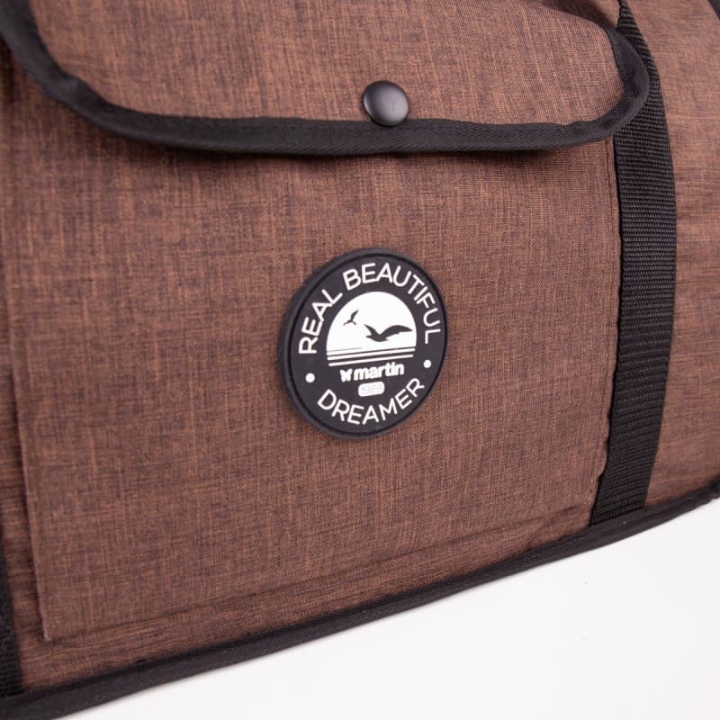 logo du sac de transport pour chien marron et orange tunnel collection real dreamer martin sellier