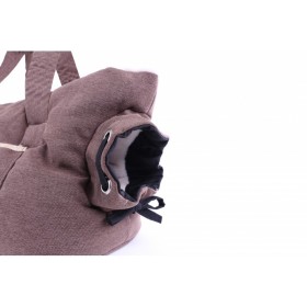 sac de transport pour chien beige Moelleux collection Mystic Dream MARTIN SELLIER avec passage pour la tête