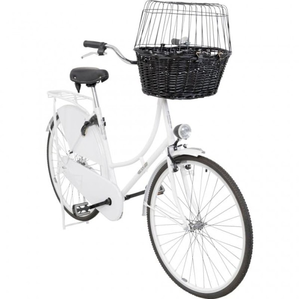 Panier pour chien Avant Vélo Trixie fixé sur un vélo