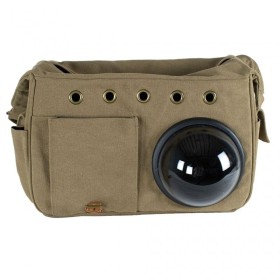 besace pour chien kaki cosmonaute Doogy ouverture par bulle