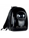 sac à dos pour chien noir cosmonaute doogy avec bulle