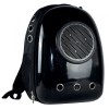 sac à dos pour chien noir cosmonaute doogy avec grille