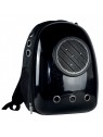 sac à dos pour chien noir cosmonaute doogy avec grille