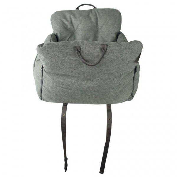 fauteuil voiture pour chien gris naya Doogy s'attache avec des anses