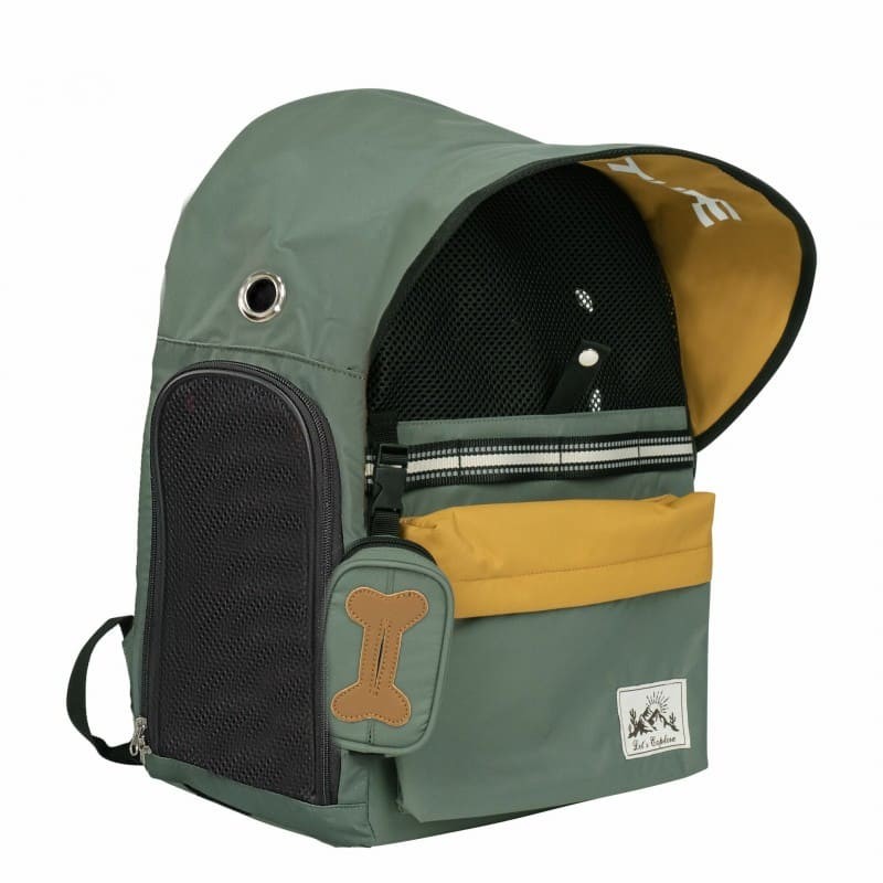 sac à dos pour chien camping Doogy avec visière