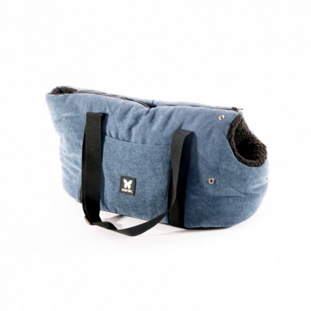 sac de transport pour chien bleu couchette collection Élégante MARTIN SELLIER