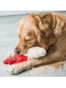 chien qui joue avec la Peluche De Fouille pour chien Crabe Et Coquillage Beeztees
