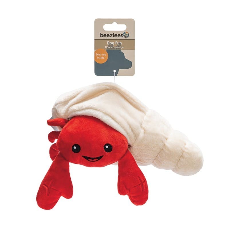 Peluche De Fouille pour chien Crabe Et Coquillage Beeztees avec étiquette