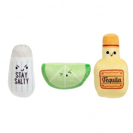 lot de 3 peluches pour chien tequila sonores pearhead