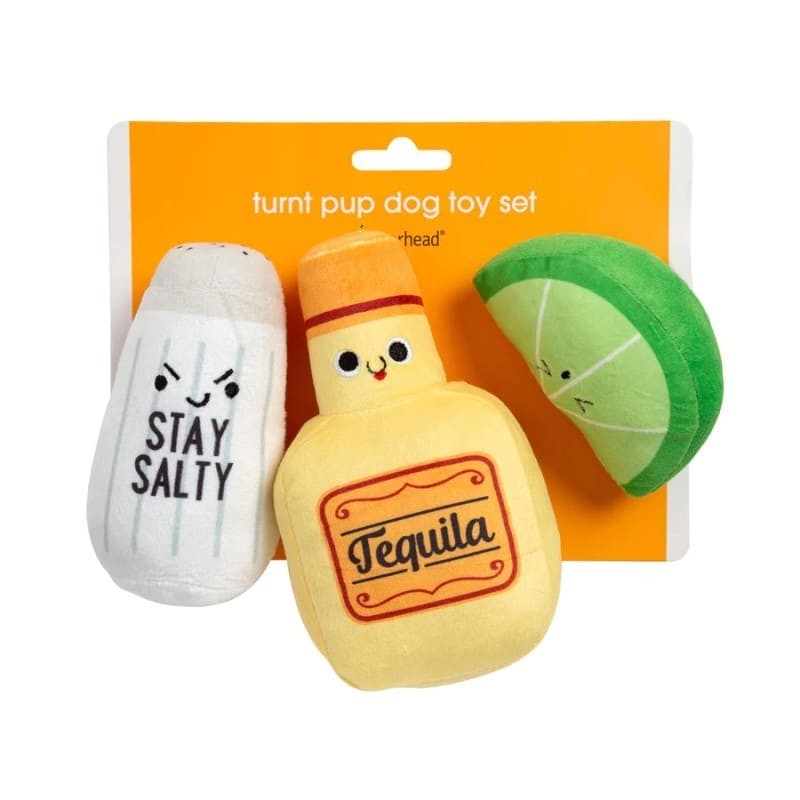 lot de 3 peluches pour chien tequila sonores pearhead avec étiquette