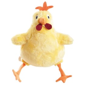 peluche pour chien poule jaune martin sellier de face