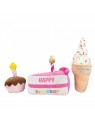 lot de 3 peluches pour chien birthday doogy