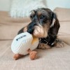 chien avec la peluche pour chien camembert collection les frenchies martin sellier