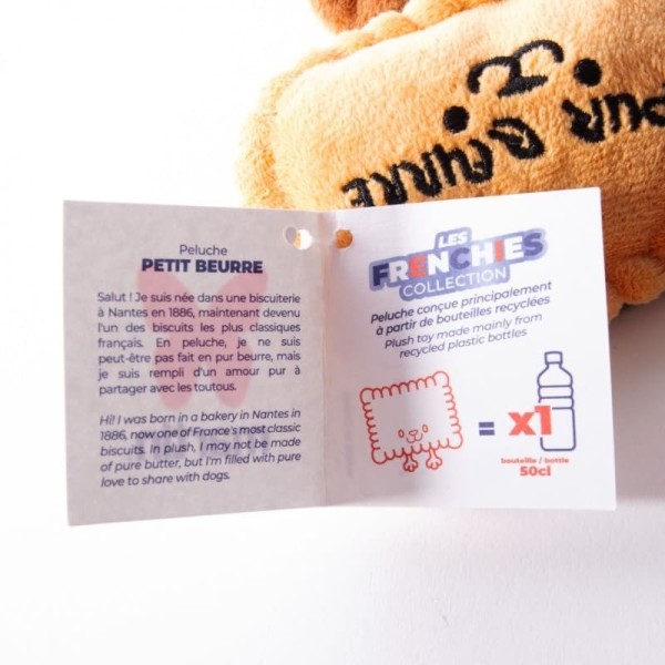 étiquette de la peluche pour chien petit beurre collection les frenchies martin sellier