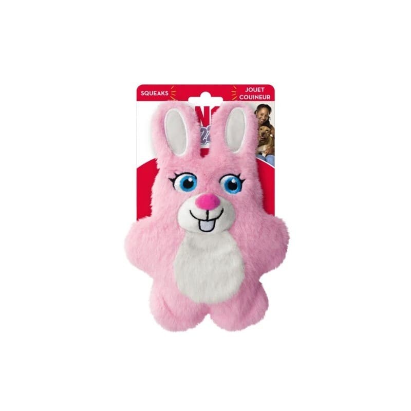 peluche pour chien snuzzles kiddos bunny kong avec étiquette