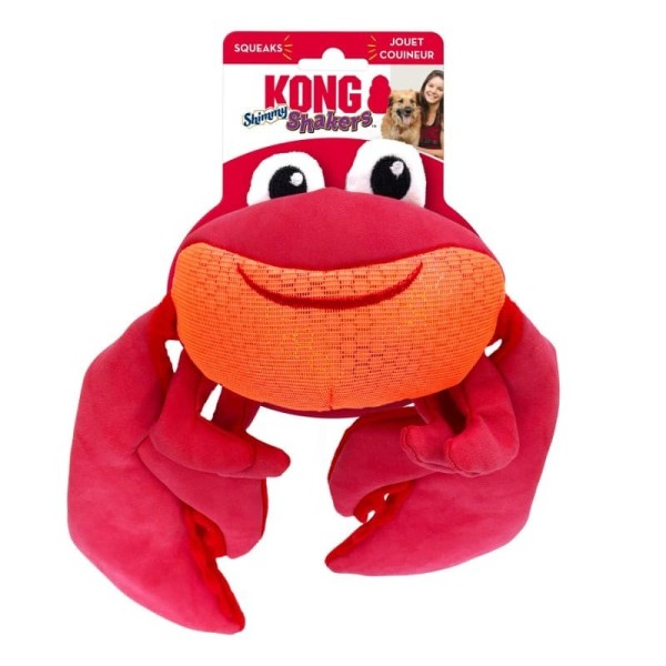 peluche pour chien shakers shimmy crab kong avec étiquette